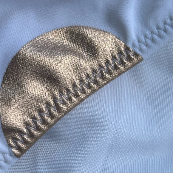 VS White and Gold Metallic Polka Dot String Bikini - Picture 11 of 15